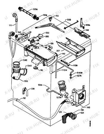 Взрыв-схема стиральной машины Marijnen CMF726J - Схема узла Water equipment